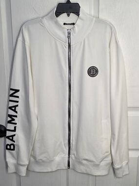 Balmain Zip-Up Logo Track Jacket